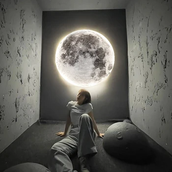 Современный светодиодный настенный светильник Moon Внутреннее освещение для спальни, гостиной, украшения дома, светильники для украшения люстр, ламп